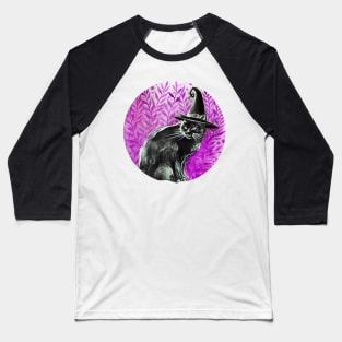 Halloween Witch Cat ( Inktober 12 ) Baseball T-Shirt
